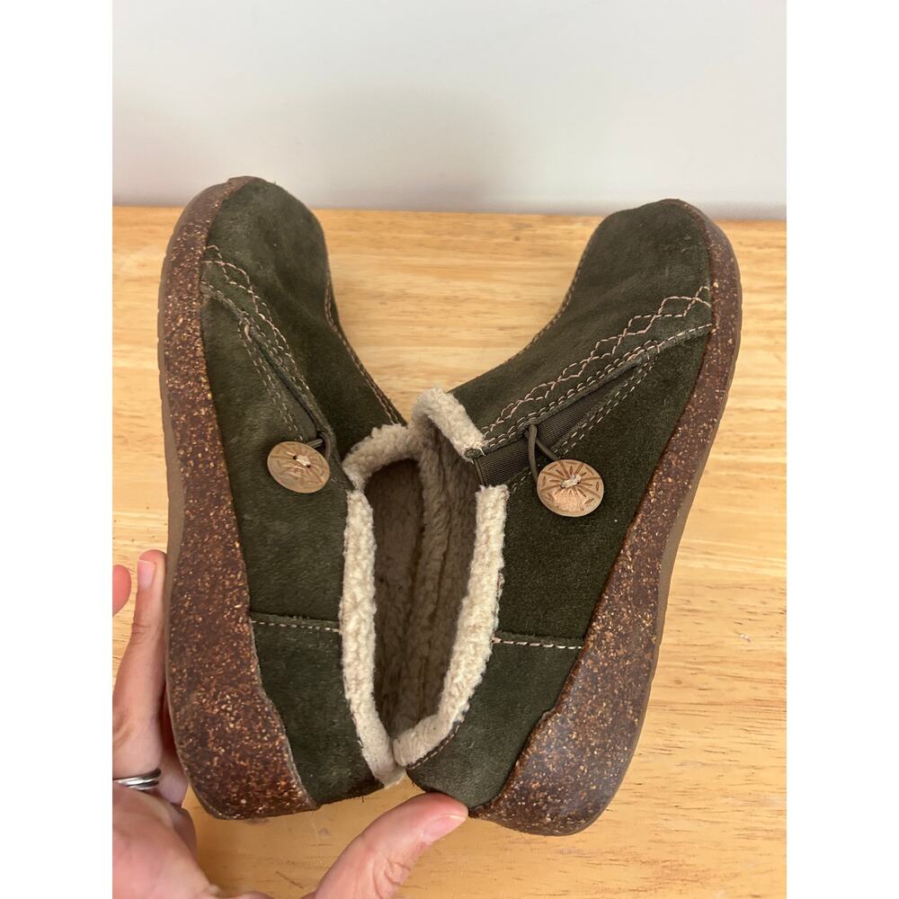 Earth Origins Aurora Johanna – Olive Green Leather Slip‑On Clogs – Women's 8 - Picture 9 of 12